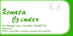 renata czinder business card